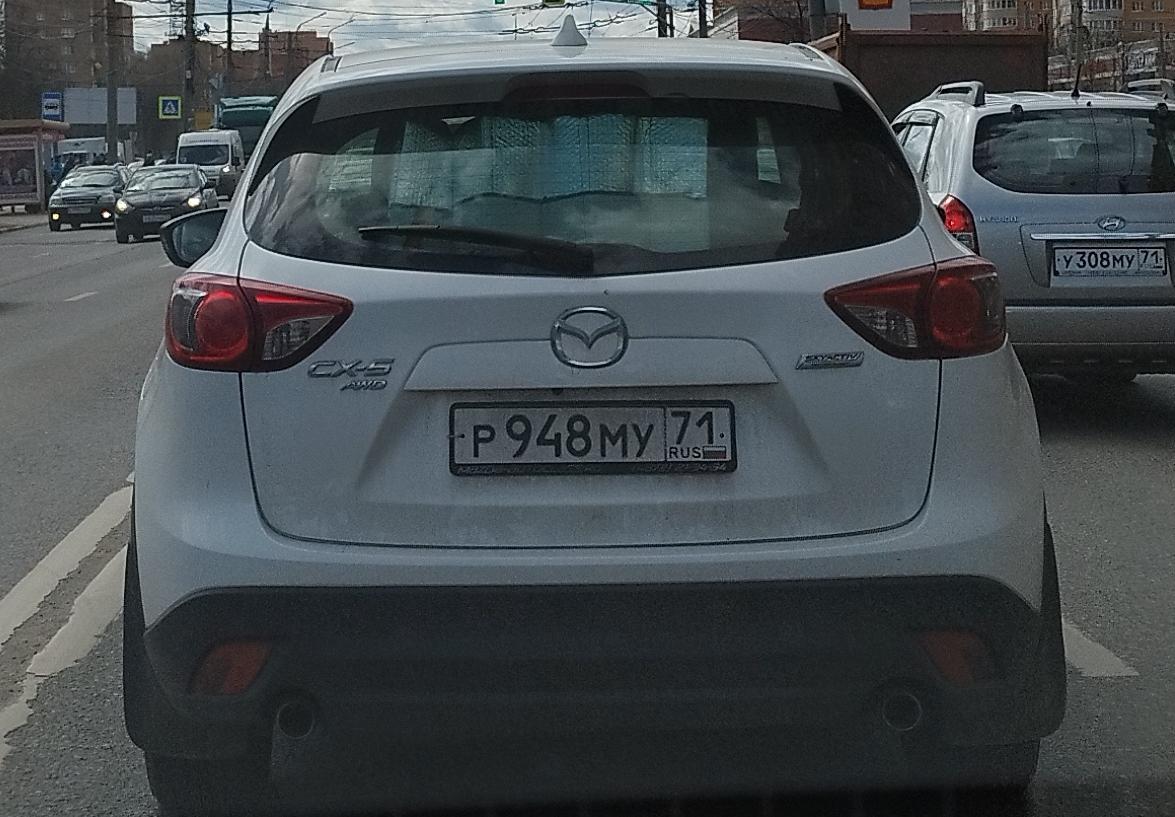 Автомобиль госномер Р948МУ71