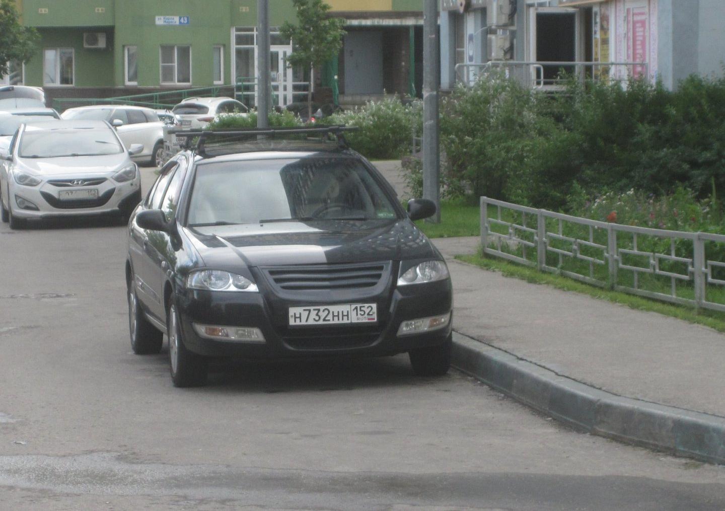 Автомобиль госномер Н732НН152