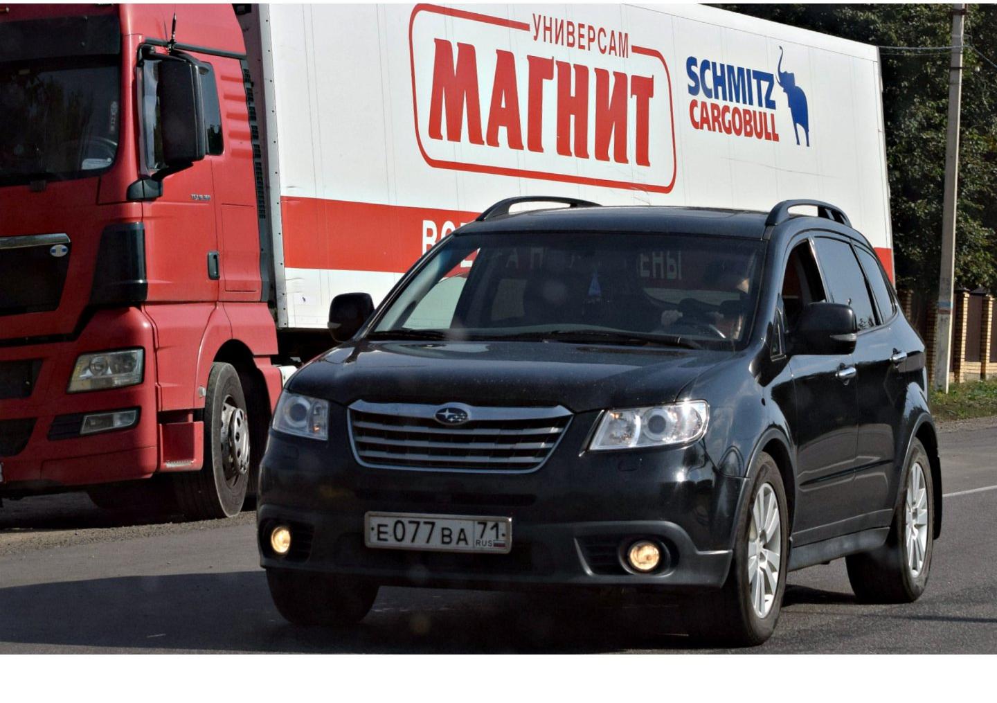 Автомобиль госномер Е077ВА71