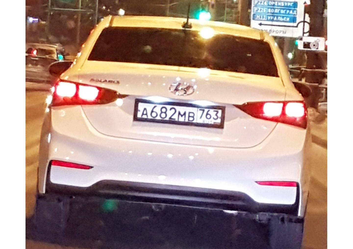 Автомобиль госномер А682МВ763