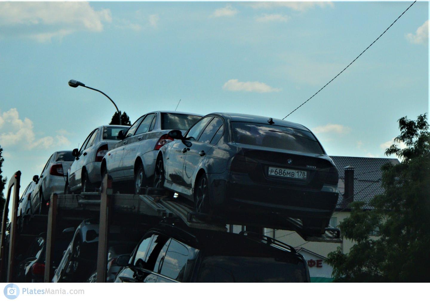 Автомобиль госномер Р686МВ178