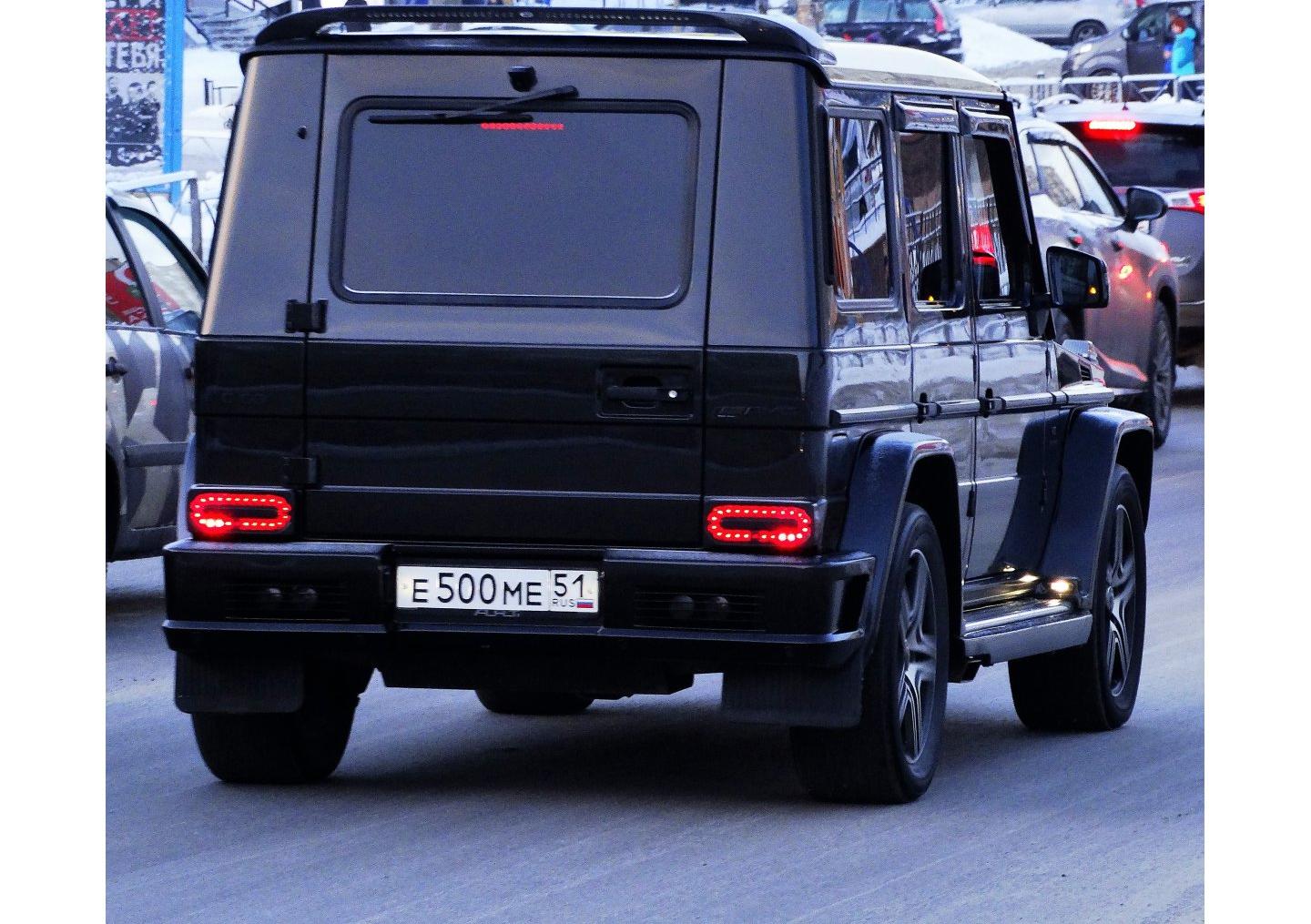 Автомобиль госномер Е500МЕ51