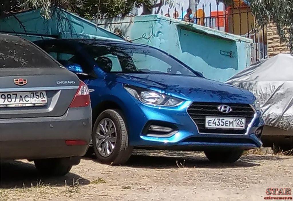 Автомобиль госномер Е435ЕМ126