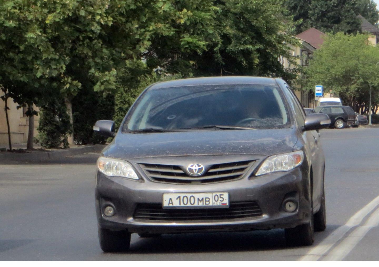 Автомобиль госномер А100МВ05