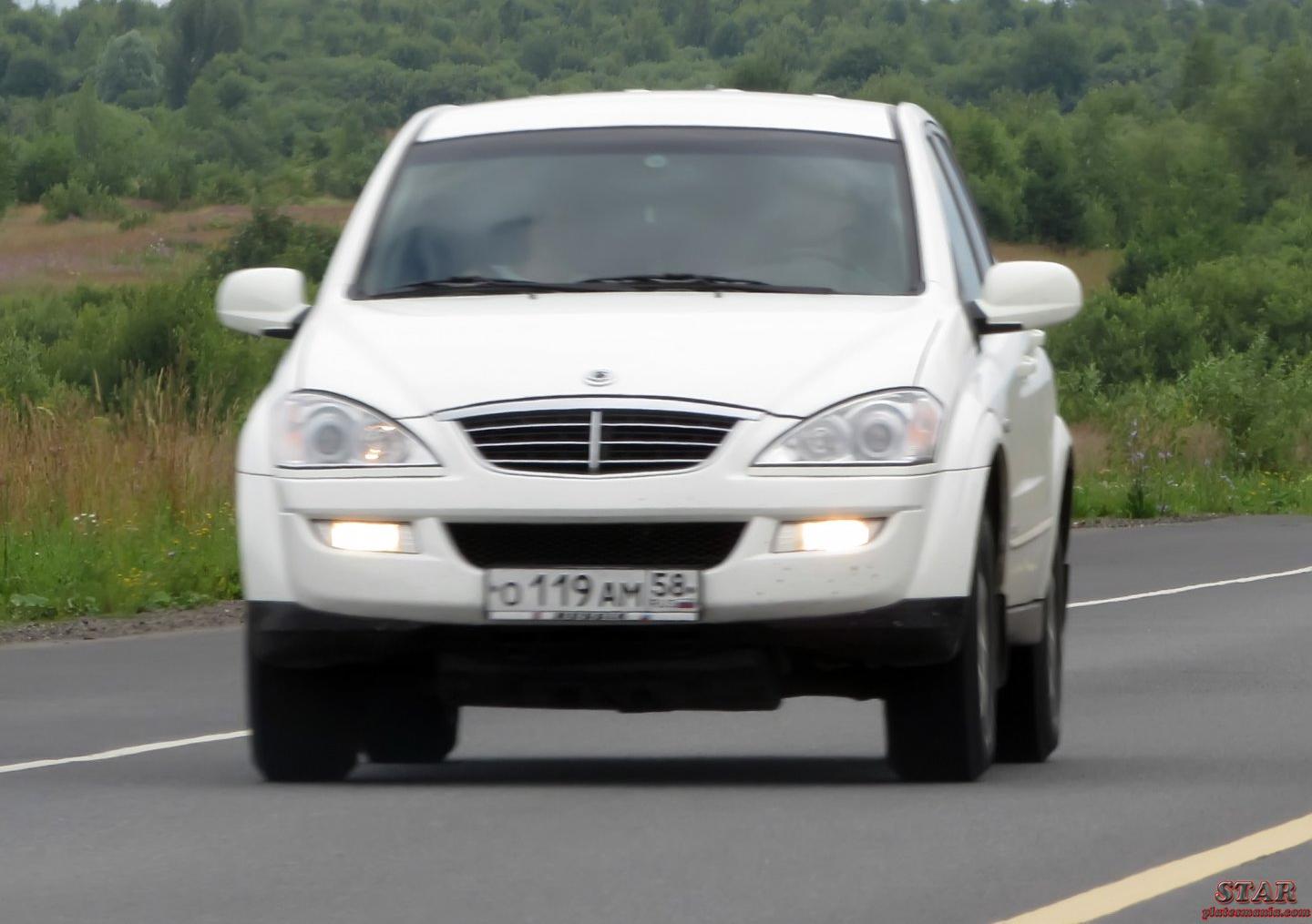 Автомобиль госномер О119АМ58