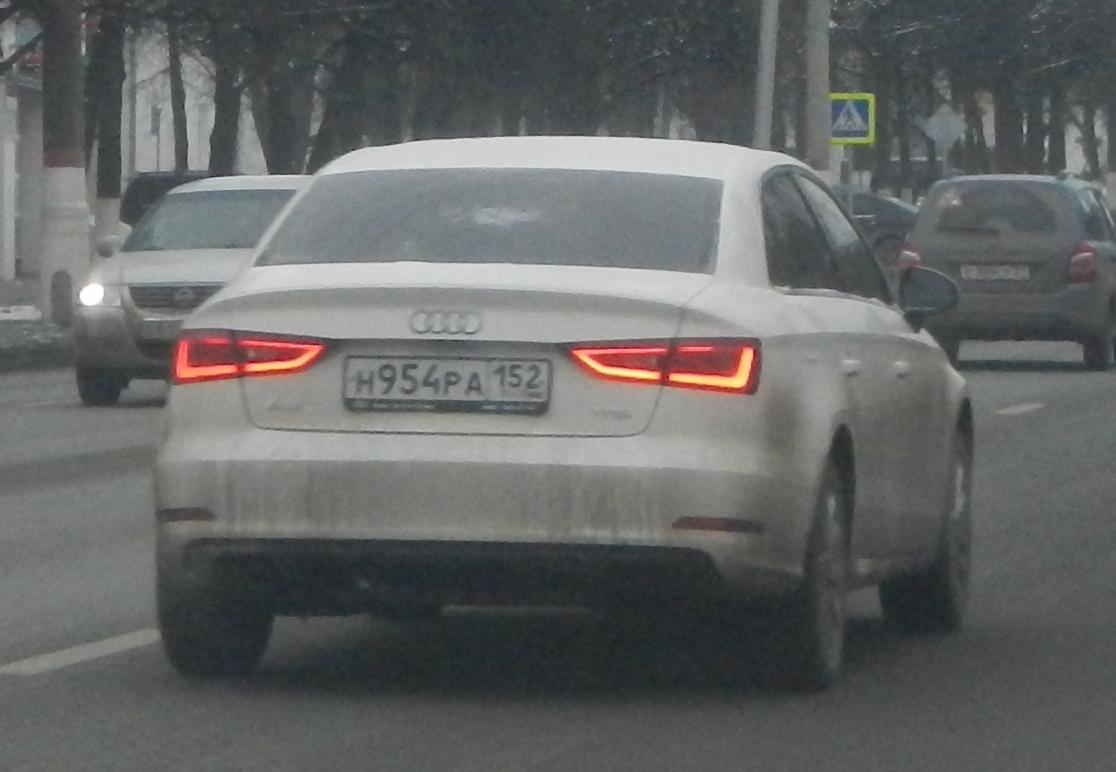Автомобиль госномер Н954РА152