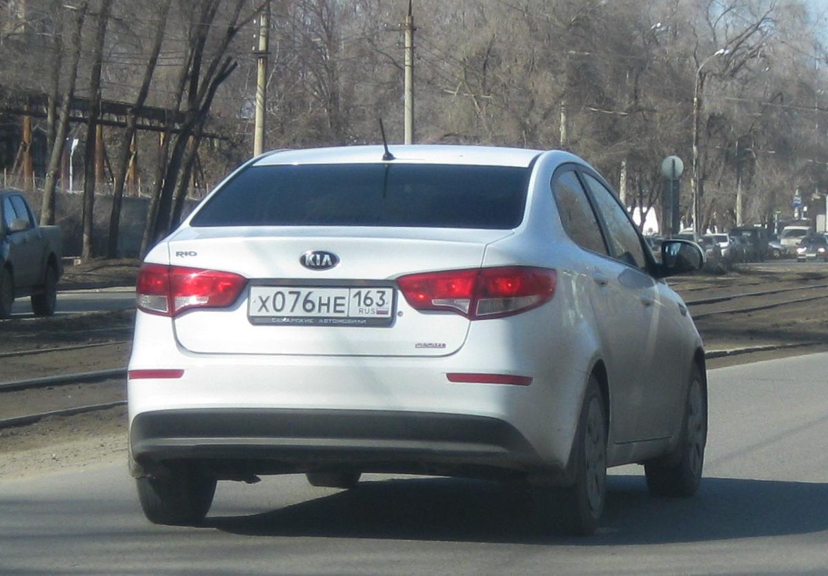 Автомобиль госномер Х076НЕ163