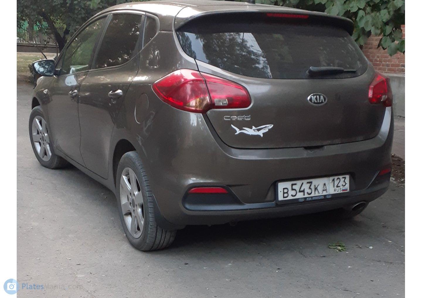 Автомобиль госномер В543КА123