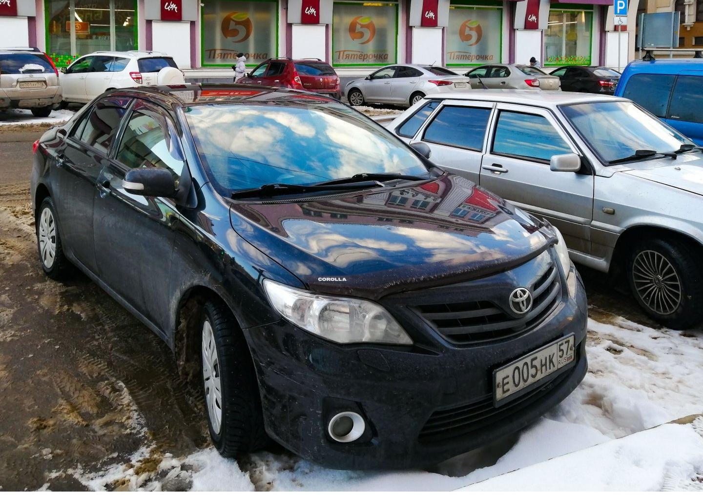 Автомобиль госномер Е005НК57