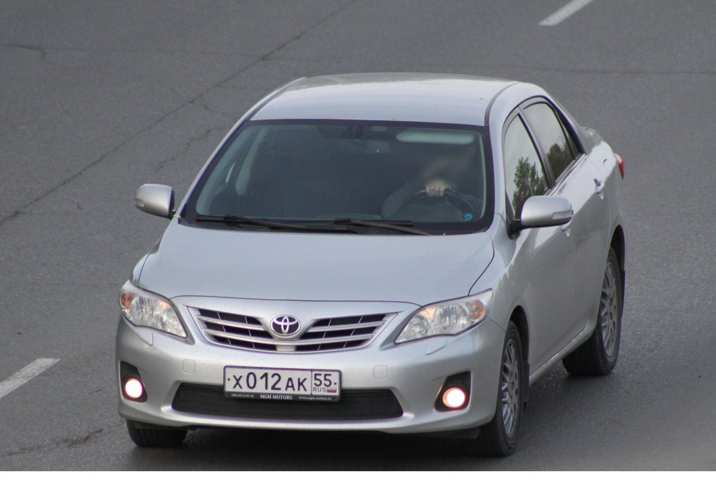 Автомобиль госномер Х012АК55