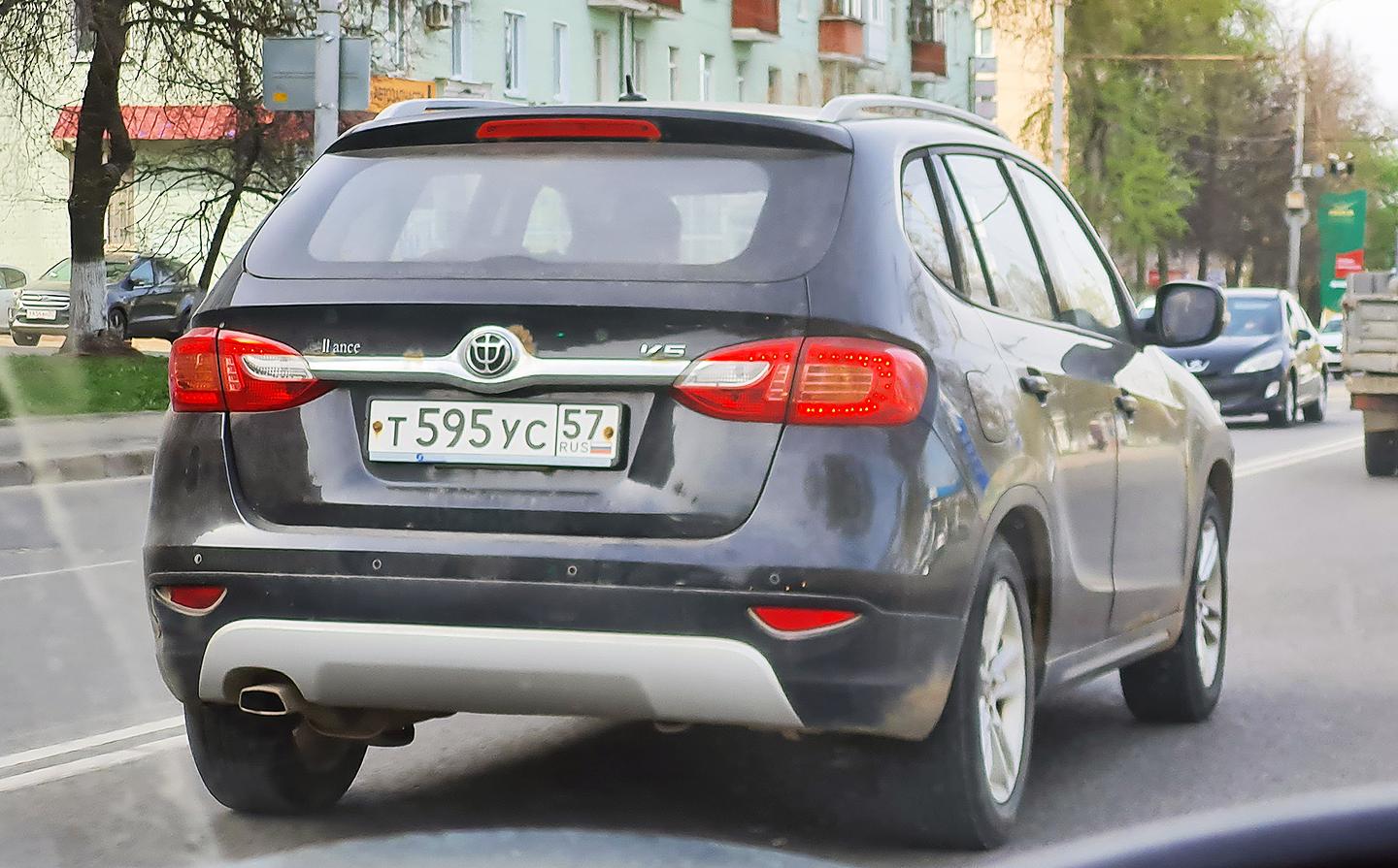 Автомобиль госномер Т595УС57