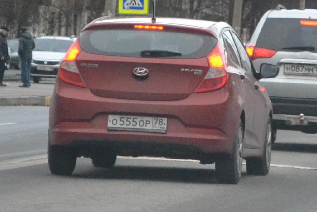 Автомобиль госномер О555ОР78