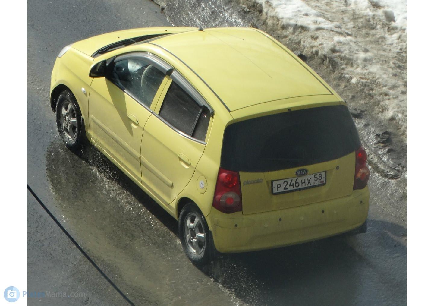 Автомобиль госномер Р246НХ58