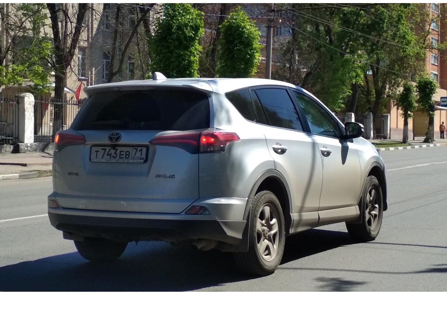 Автомобиль госномер Т743ЕВ71
