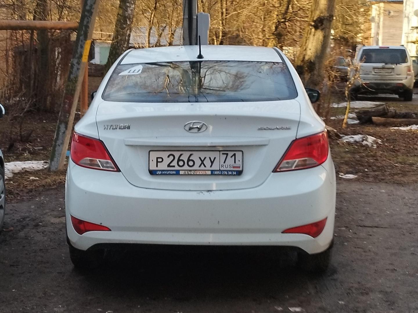 Автомобиль госномер Р266ХУ71