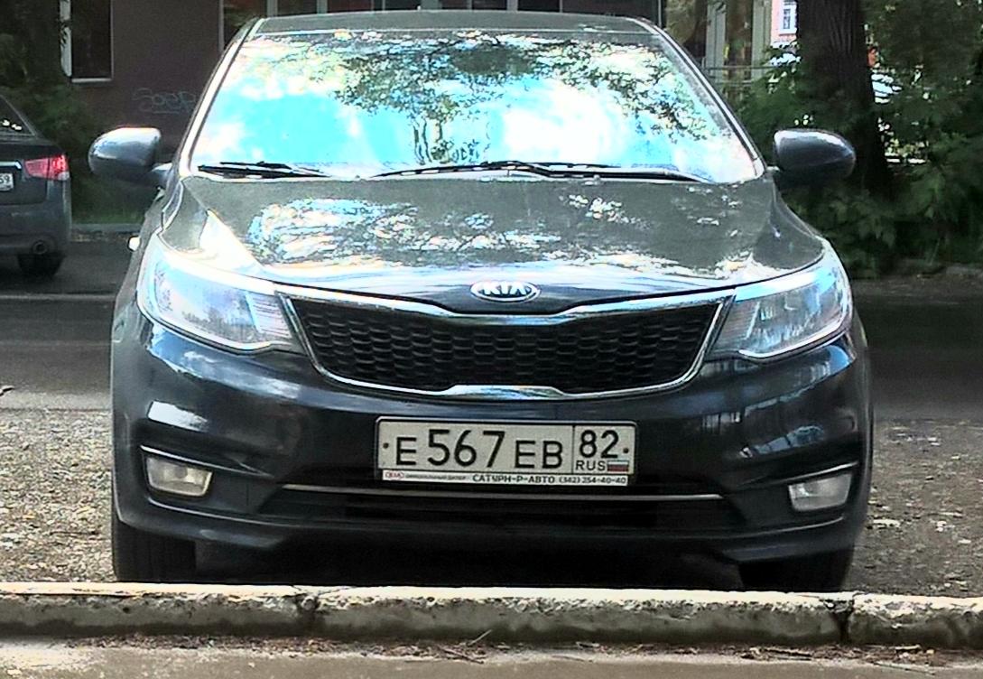 Автомобиль госномер Е567ЕВ82