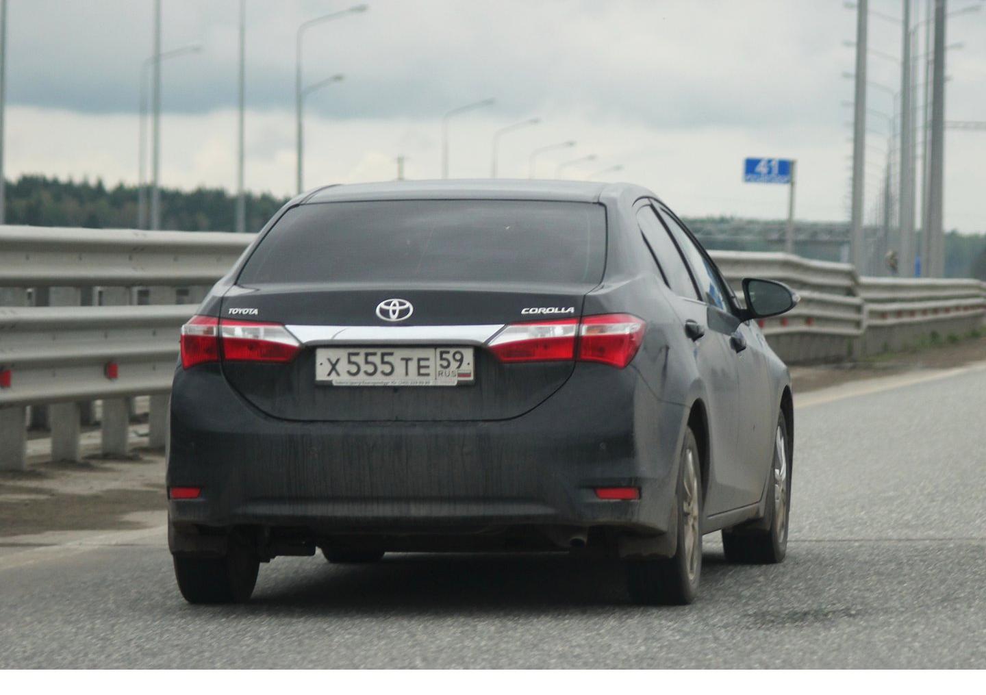 Автомобиль госномер Х555ТЕ59