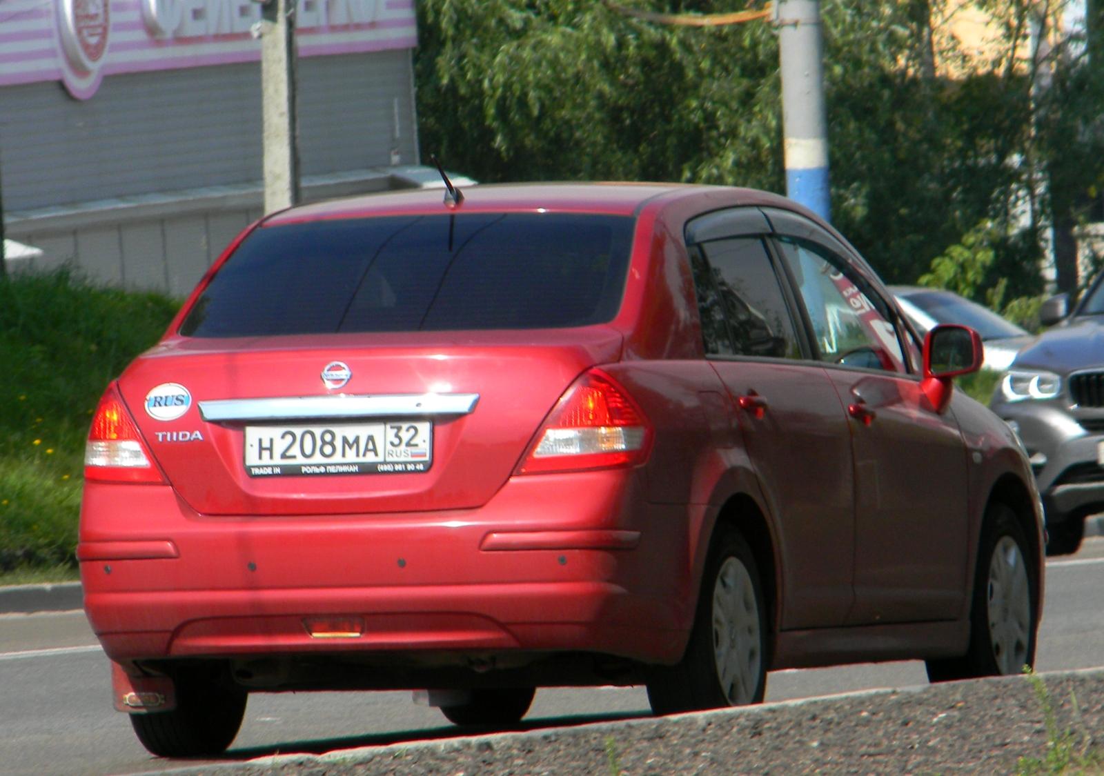 Автомобиль госномер Н208МА32