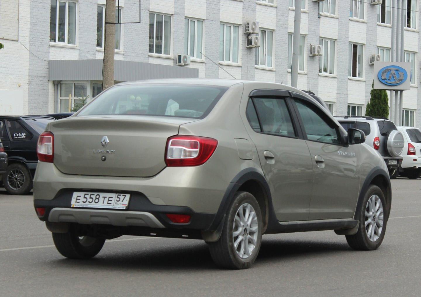 Автомобиль госномер Е558ТЕ57