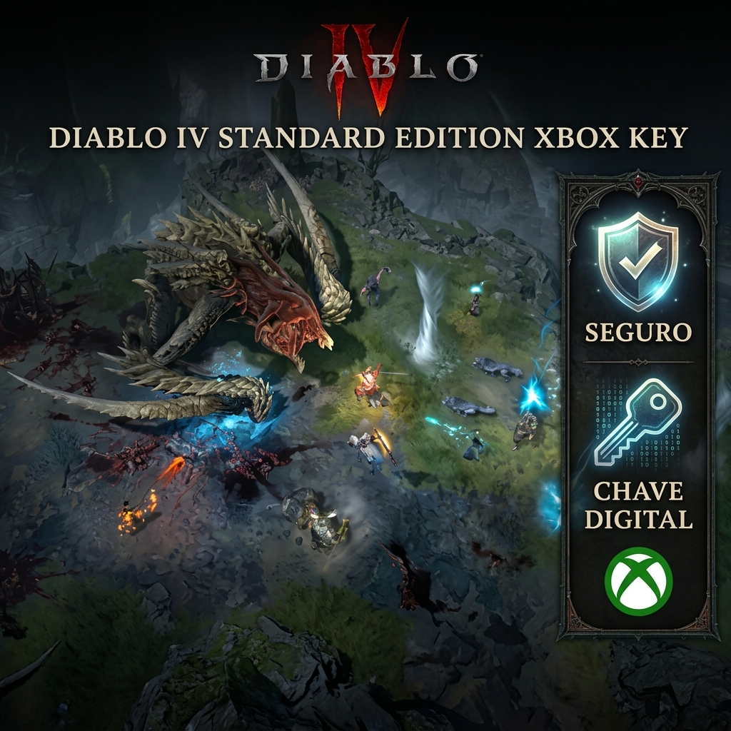 🌑 Edição Padrão | Diablo IV | Chave XBOX 🔑 Global | PT-BR | Torne-se uma Lenda de Santuário | Rápi Jogo