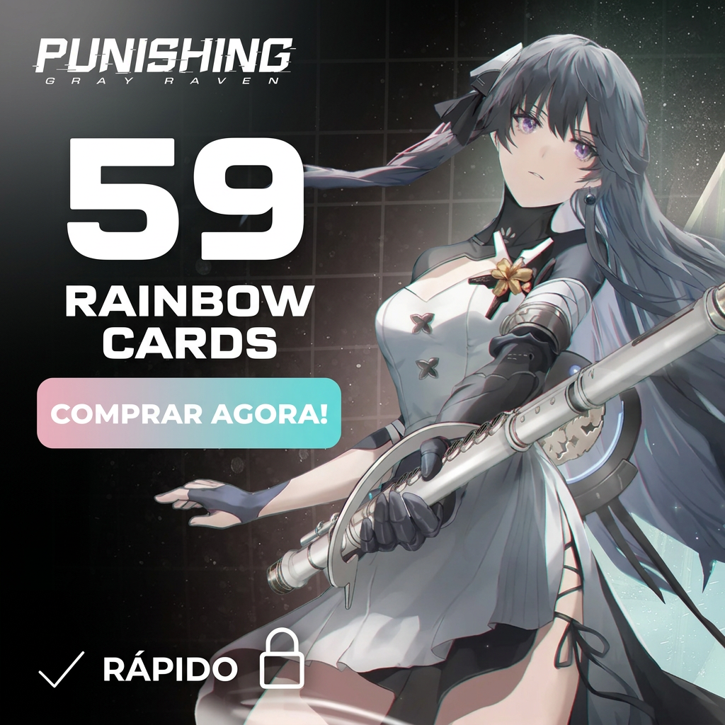 🎮 59 Rainbow Cards · PGR · Recarga por ID · Envio manual Moeda