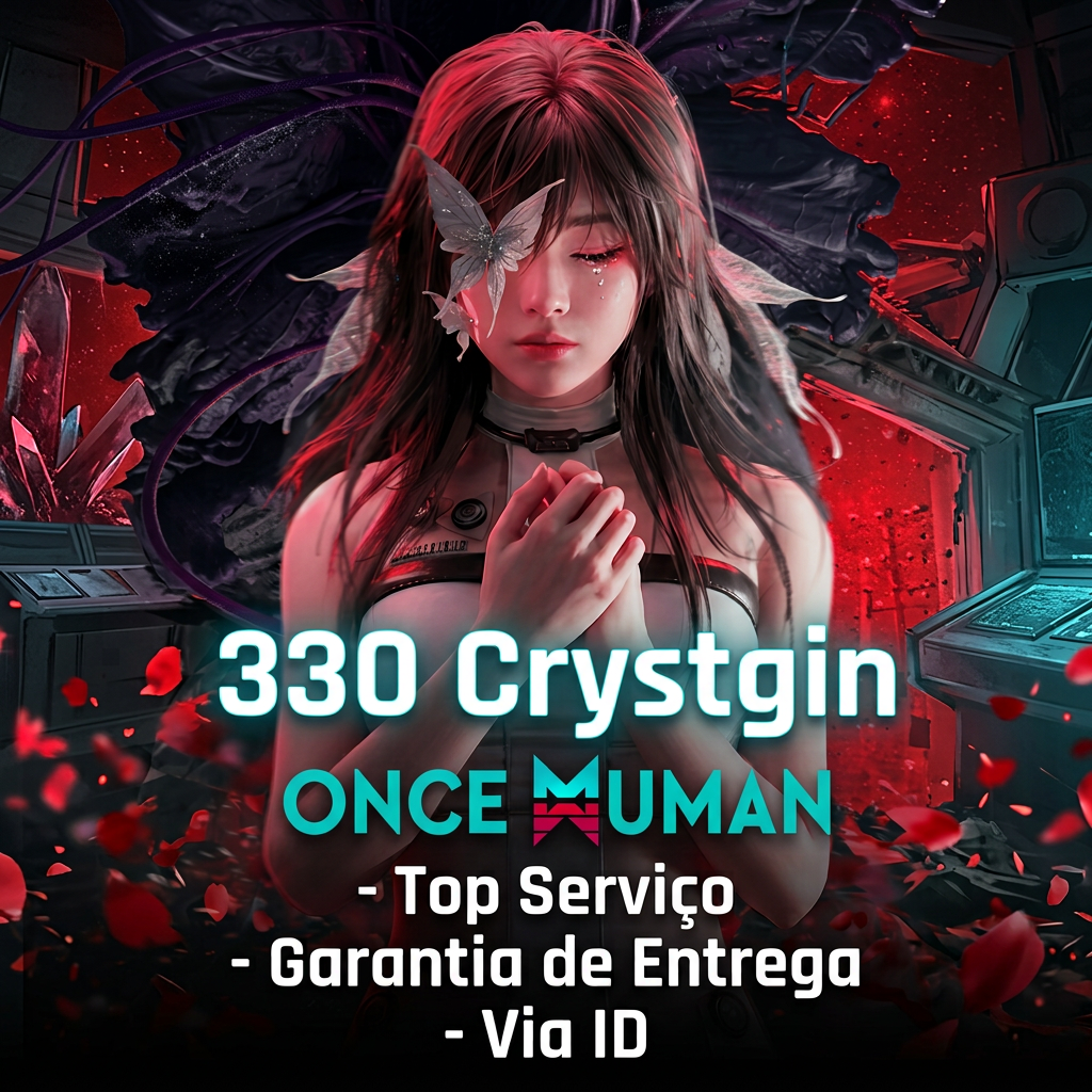 🎮 Once Human — 330 Crystgin | Recarga por ID + Servidor + Região | Envio manual Moeda