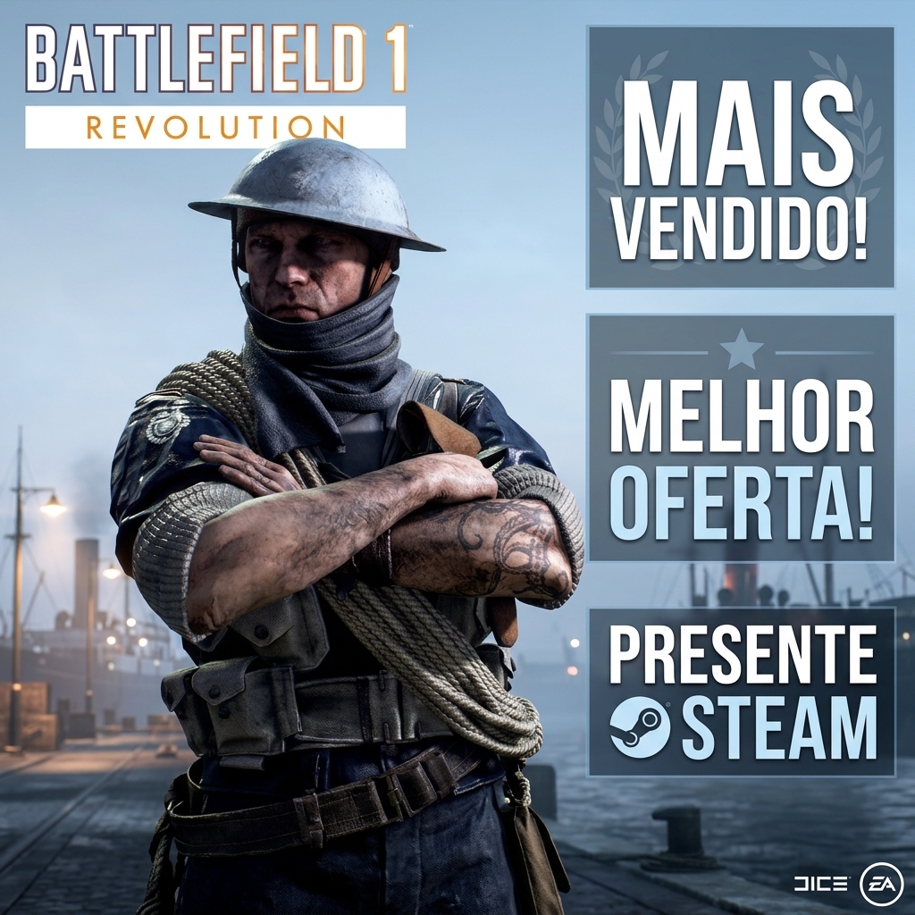 🎯 Battlefield 1 Revolution · Edição Completa · Presente Steam · Envio manual Presente