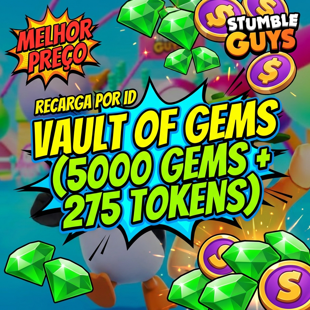 🎮 Stumble Guys — Vault of Gems (5000 + 275) 💎 Plataforma