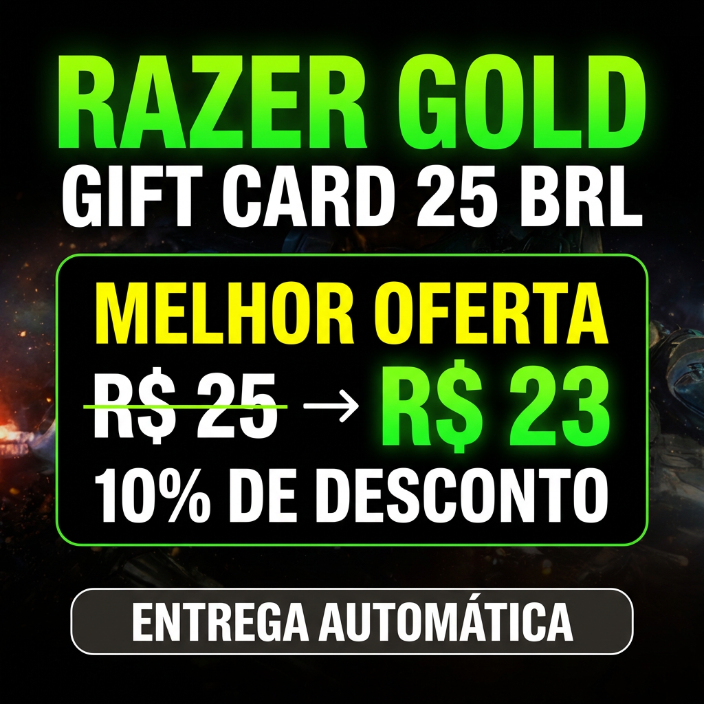🤖 Razer Gold 25 BRL - Codigo com autodelivery para ativacao rapida ⚡🎁