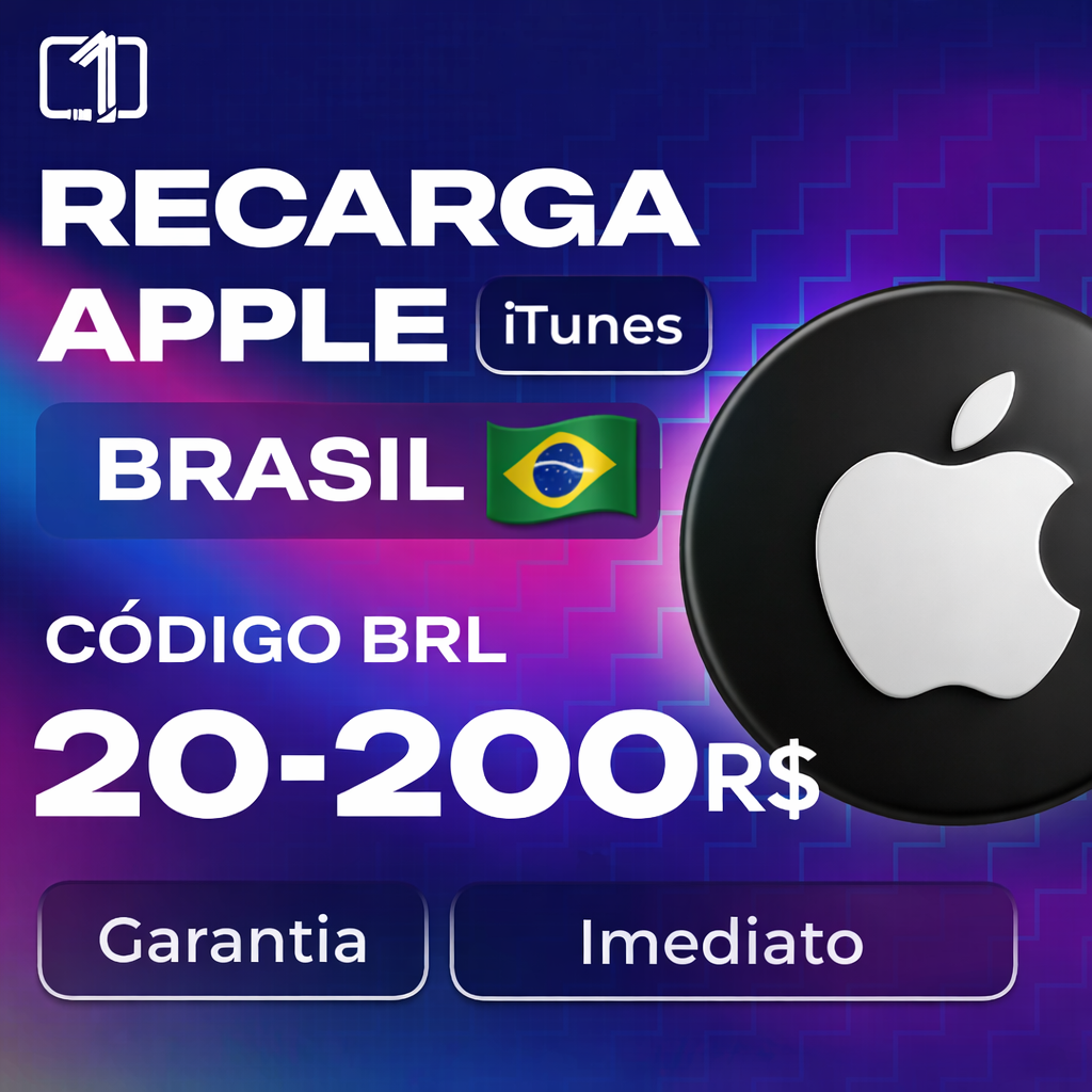 CÓDIGO DE RECARGA ITUNES BRASIL 20—200 BRL