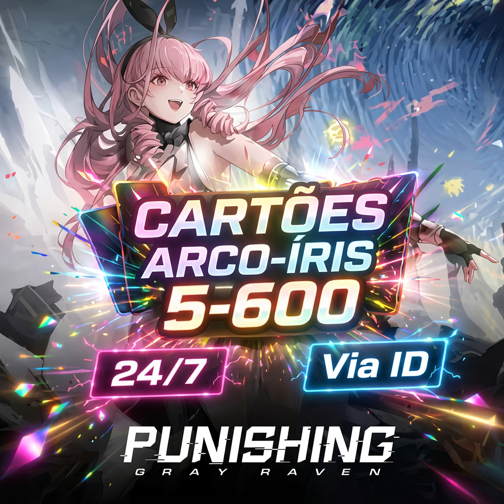 🛠️ PGR Rainbow Cards · Todos os Pacotes (5 a 600 RC) · Recarga por UID · Envio manual Moeda