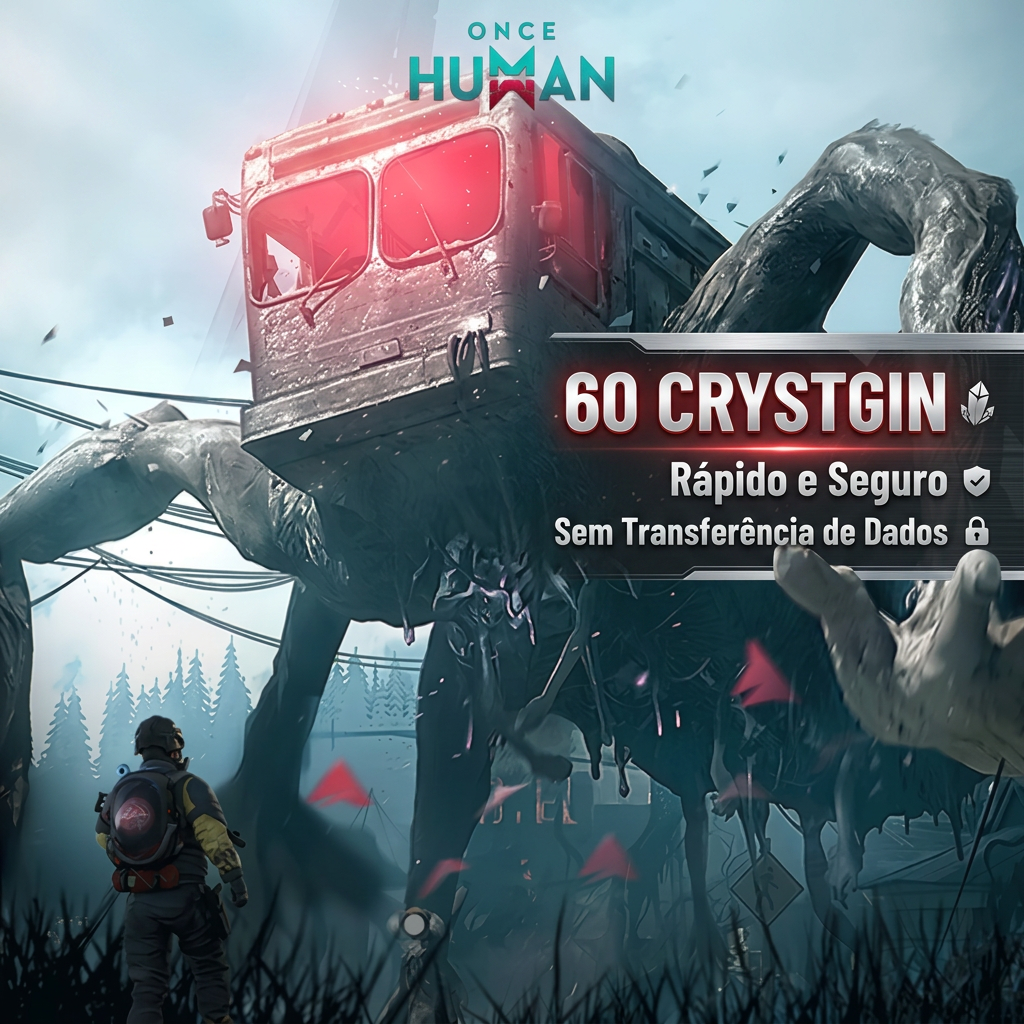 🌊 60 Crystgin · Once Human · Recarga por ID + Servidor + Região · Envio manual Moeda