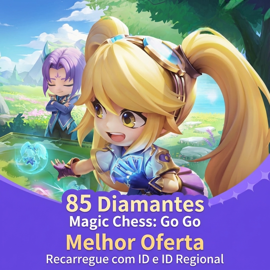 🪙 Magic Chess: Go Go 85 Diamonds - Recarga por ID com entrega manual ✨ Moeda