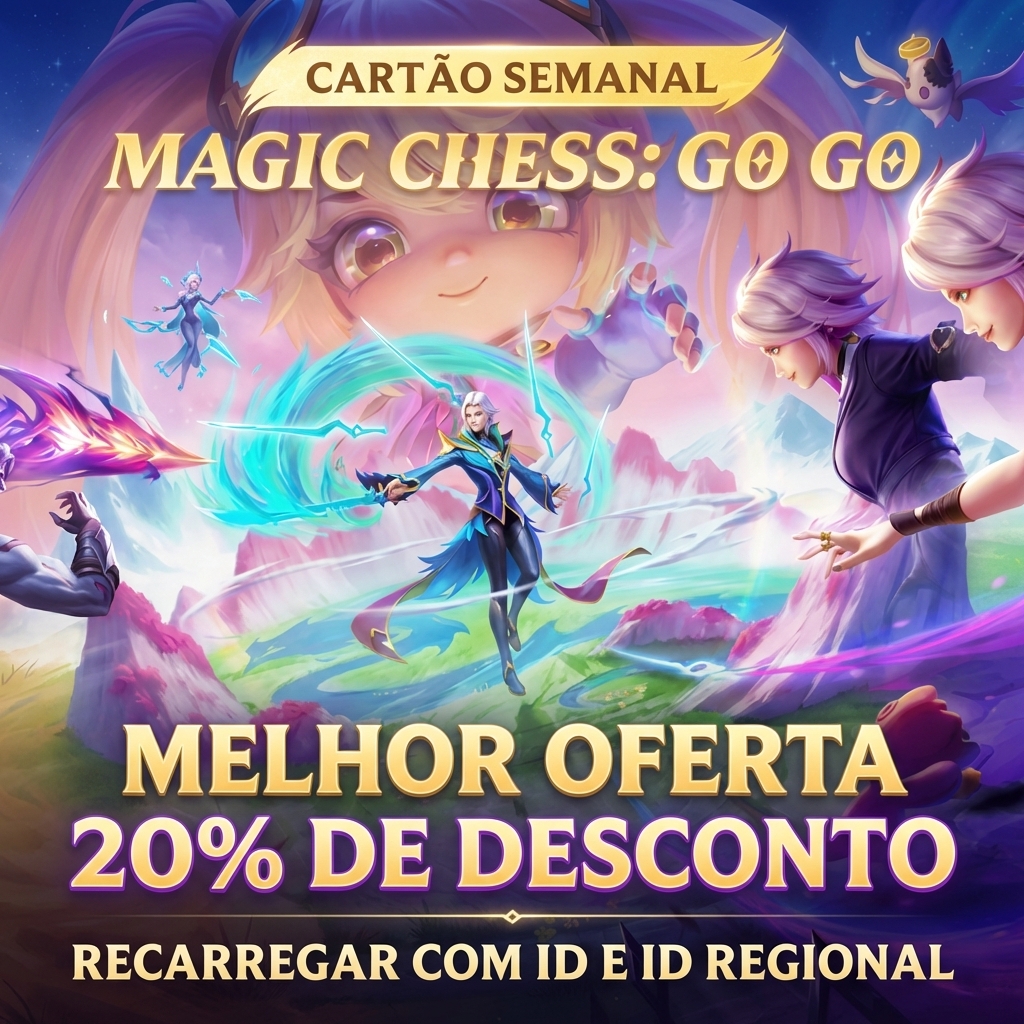 🚀 Weekly Card Magic Chess: Go Go - Top up manual por User ID + Regiao 🪄💠 Item