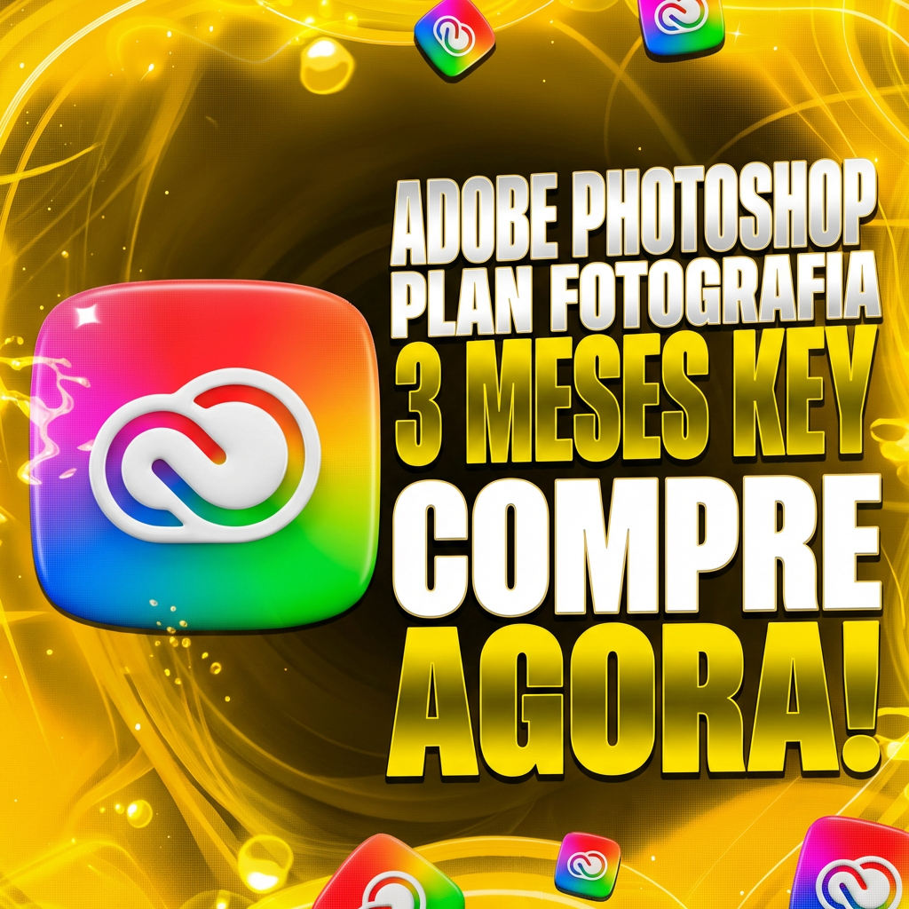 Plano de Fotografia da Adobe (Photoshop + Lightroom) | Chave de 3 meses | 1 TB | Qualquer região | E