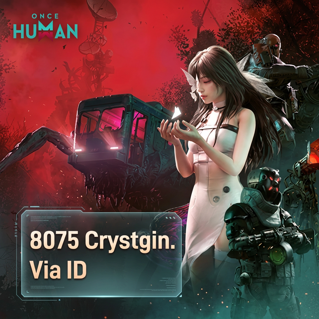 ✅ GARANTIA TOTAL | 8075 Crystgin Once Human | Recarga por ID + Servidor + Região | Envio manual Moeda