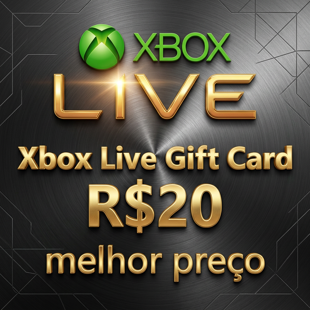 🎮 Xbox Live Gift Card R$20 - Cartão-presente digital com entrega manual Plataforma
