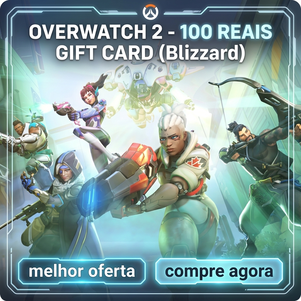 👑 Overvatch 2 Gift Card Blizzard 100 Reais - Código digital com entrega manual 💎 Cartão-presente