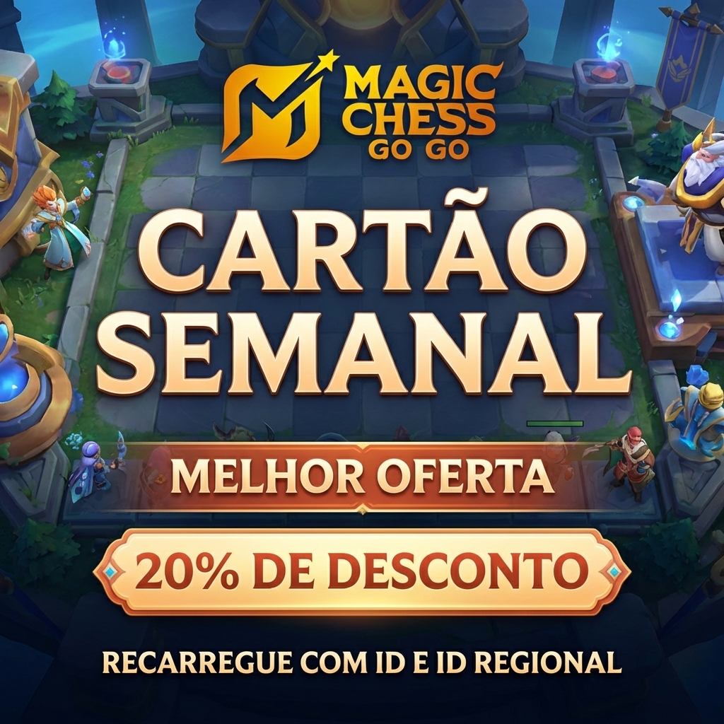 🎮 Magic Chess: Go Go Weekly Card - Entrega manual por ID e Regiao ✨ Item