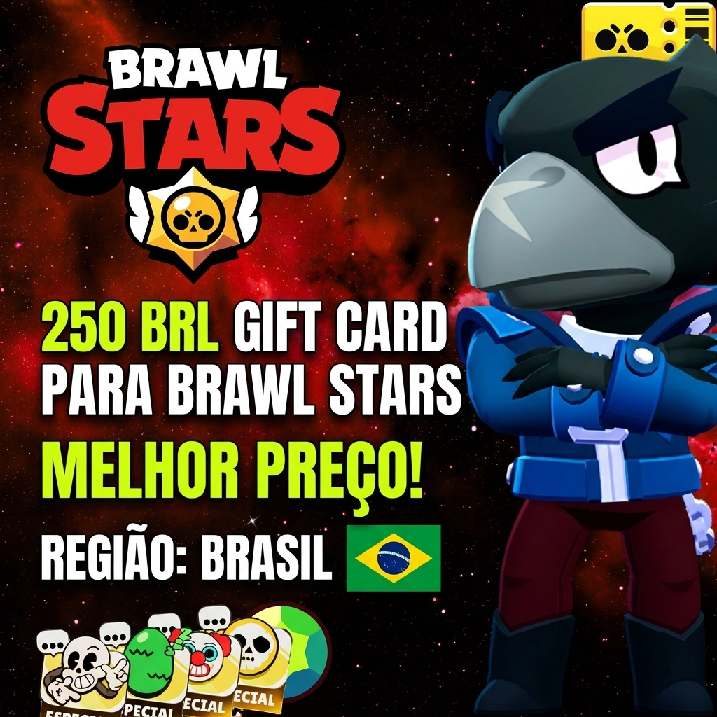 🚀 R$250 Brawl Stars via Supercell Store Code Cartão
