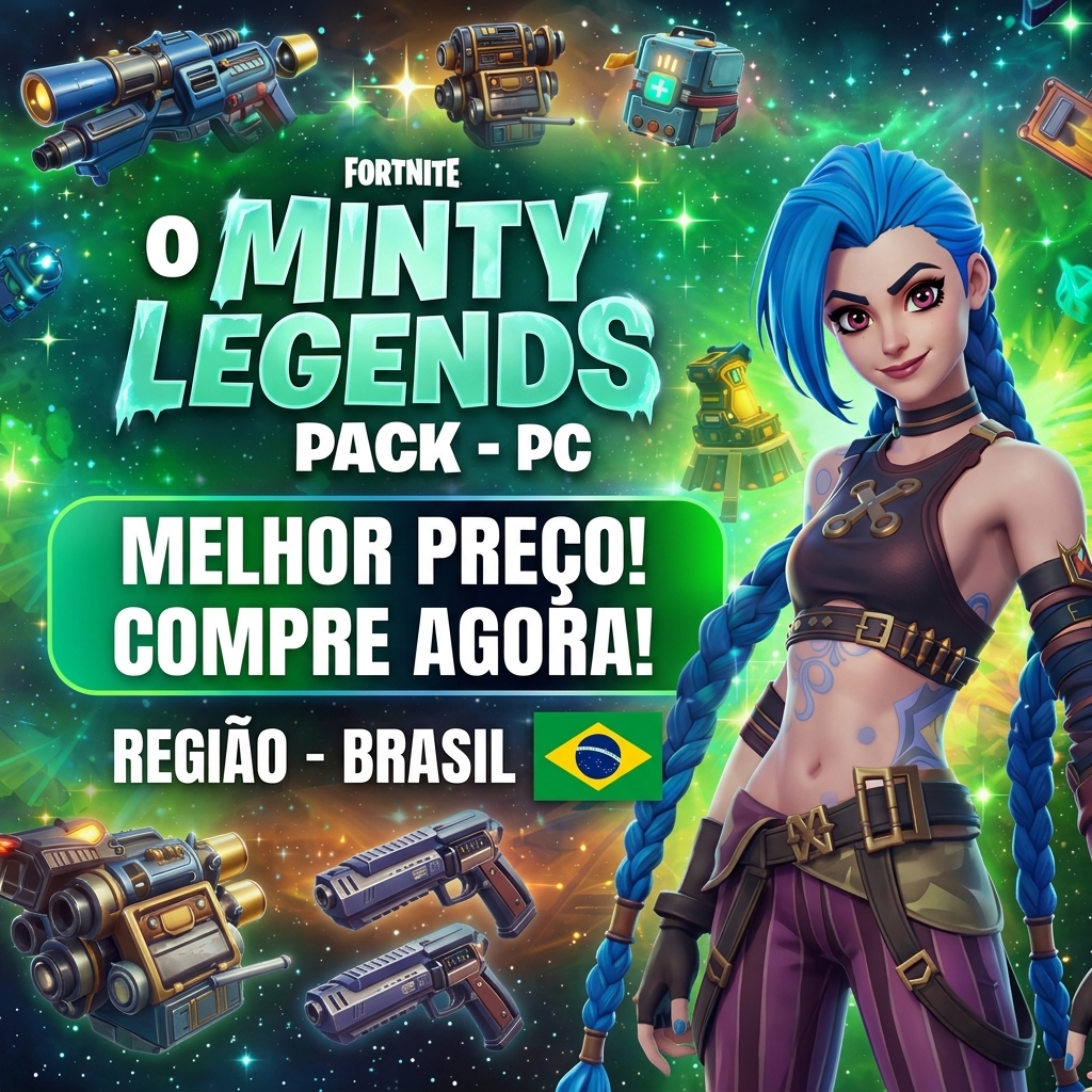 PC – Fortnite Pacote Lendas Minty + 1000 V-Bucks | Resgatar Código | Brasil | Entrega Manual Jogo