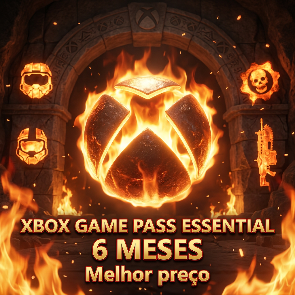 🕹️ Xbox Game Pass Essential 6 meses - Chave digital manual Plataforma