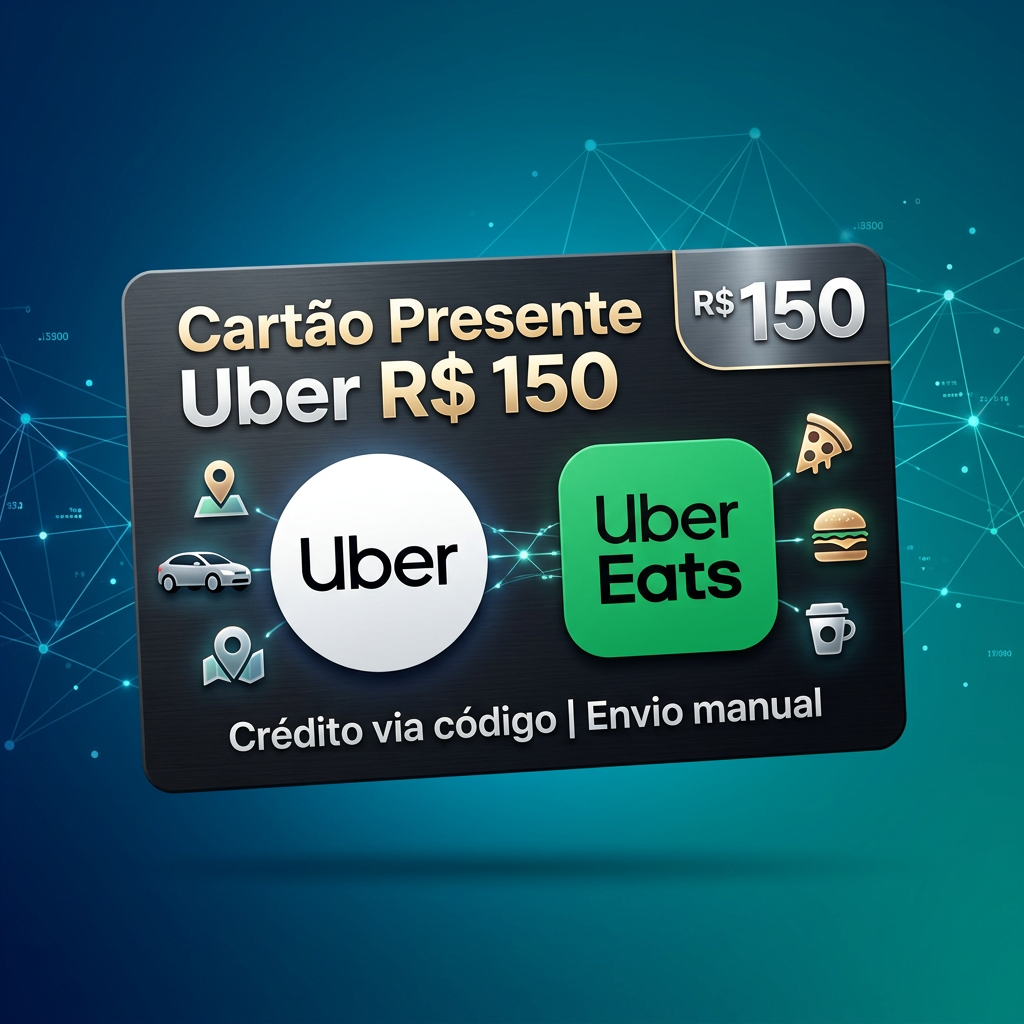 🛫 Uber Gift Card R$ 150 - Crédito por código | Envio manual