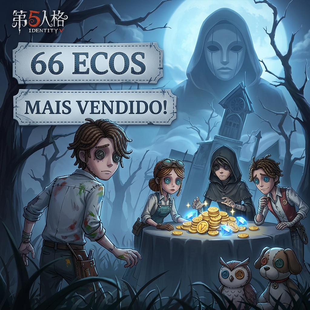 ✅ RECARGA GARANTIDA | Identity V 66 Ecos | Por ID + Servidor | Envio manual Moeda