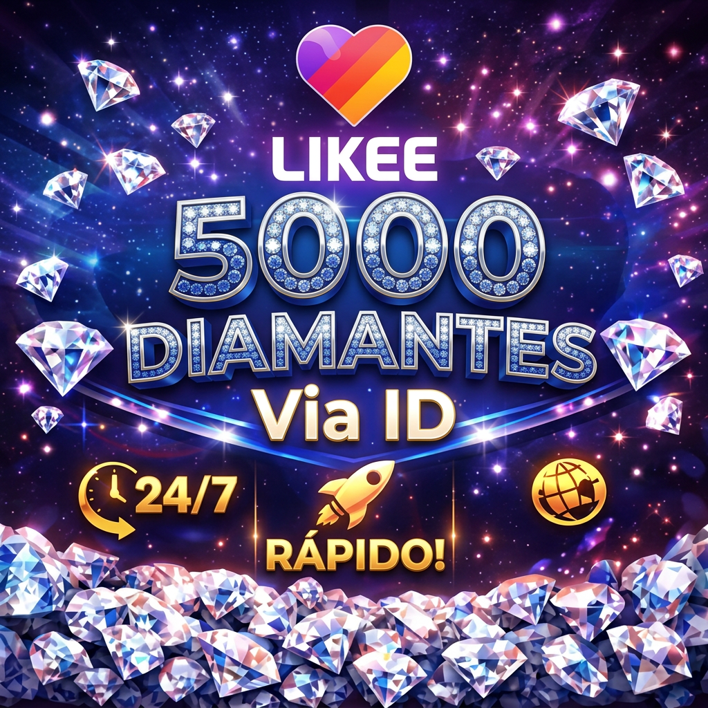 Recarga Likee • 5000 Diamonds (Crédito por ID) • Entrega manual Moeda