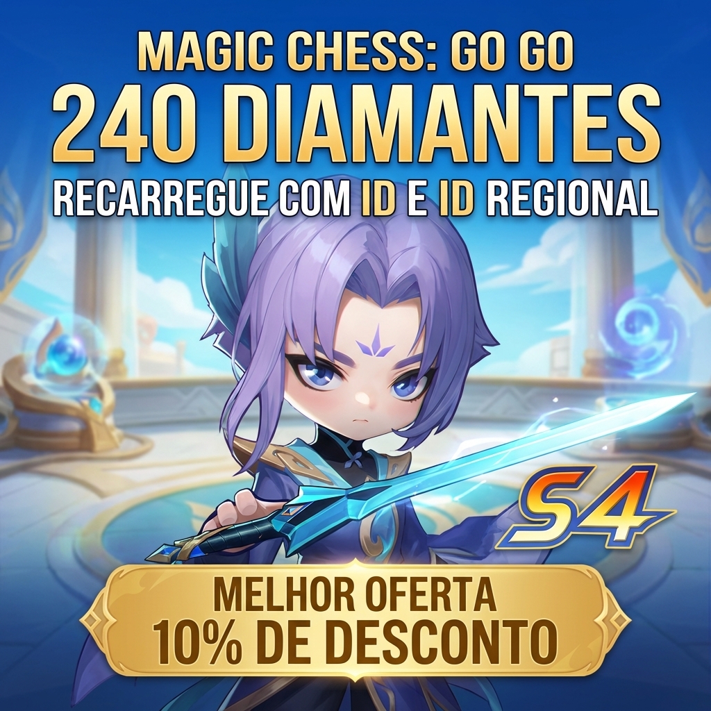 🌟 240 Diamonds para Magic Chess: Go Go - Entrega manual e suporte 🎮 Moeda