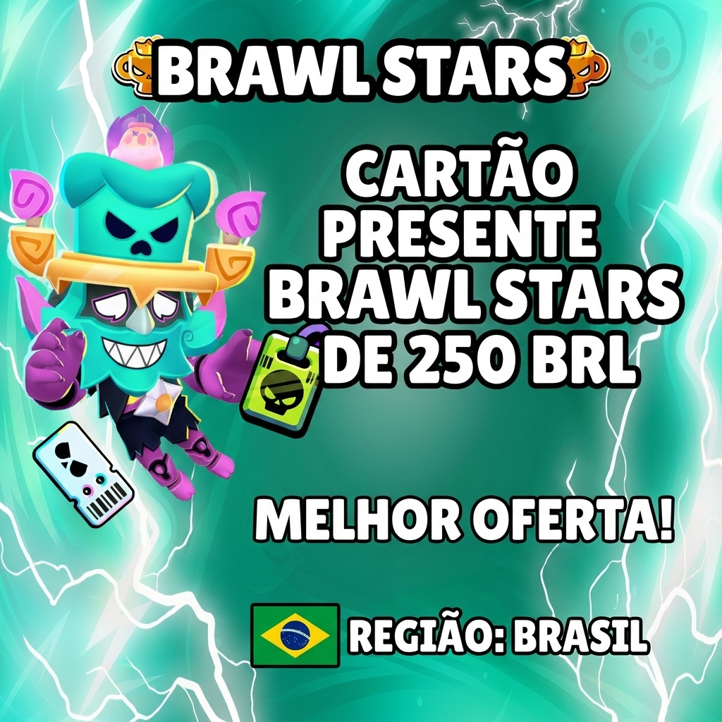 🔵 Brawl Stars R$250 🪙 recarga via Supercell