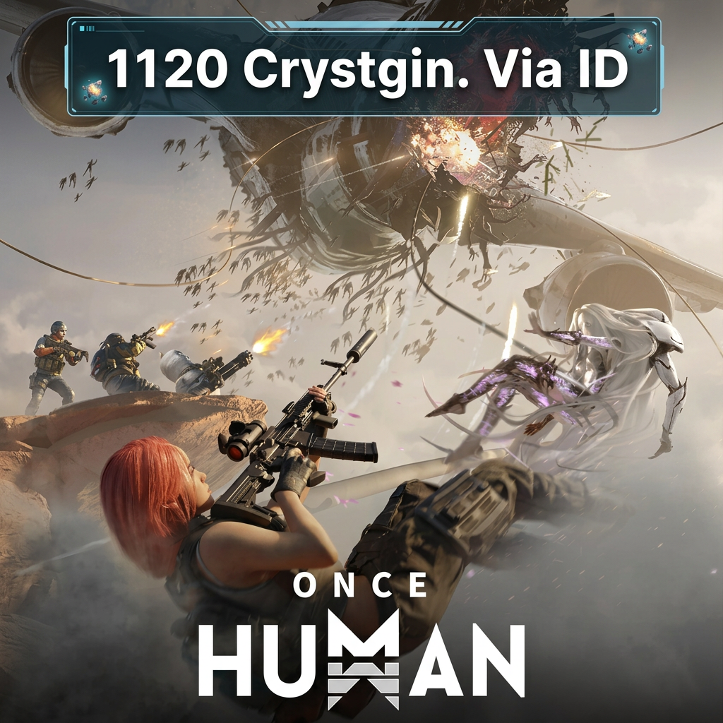🌊 1120 Crystgin · Once Human · Recarga por ID + Servidor + Região · Envio manual Moeda