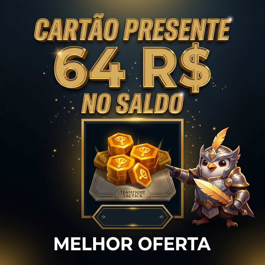 🎮 Teamfight Tactics — Gift Card 64 BRL | Riot PIN | Brasil | Envio manual