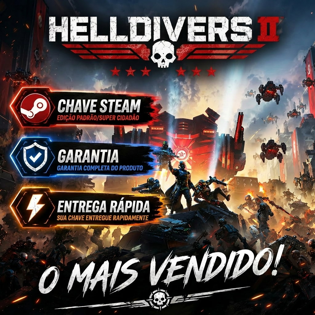 ⚡ Helldivers 2 · Standard / Super Citizen Edition · Chave Steam · Envio manual